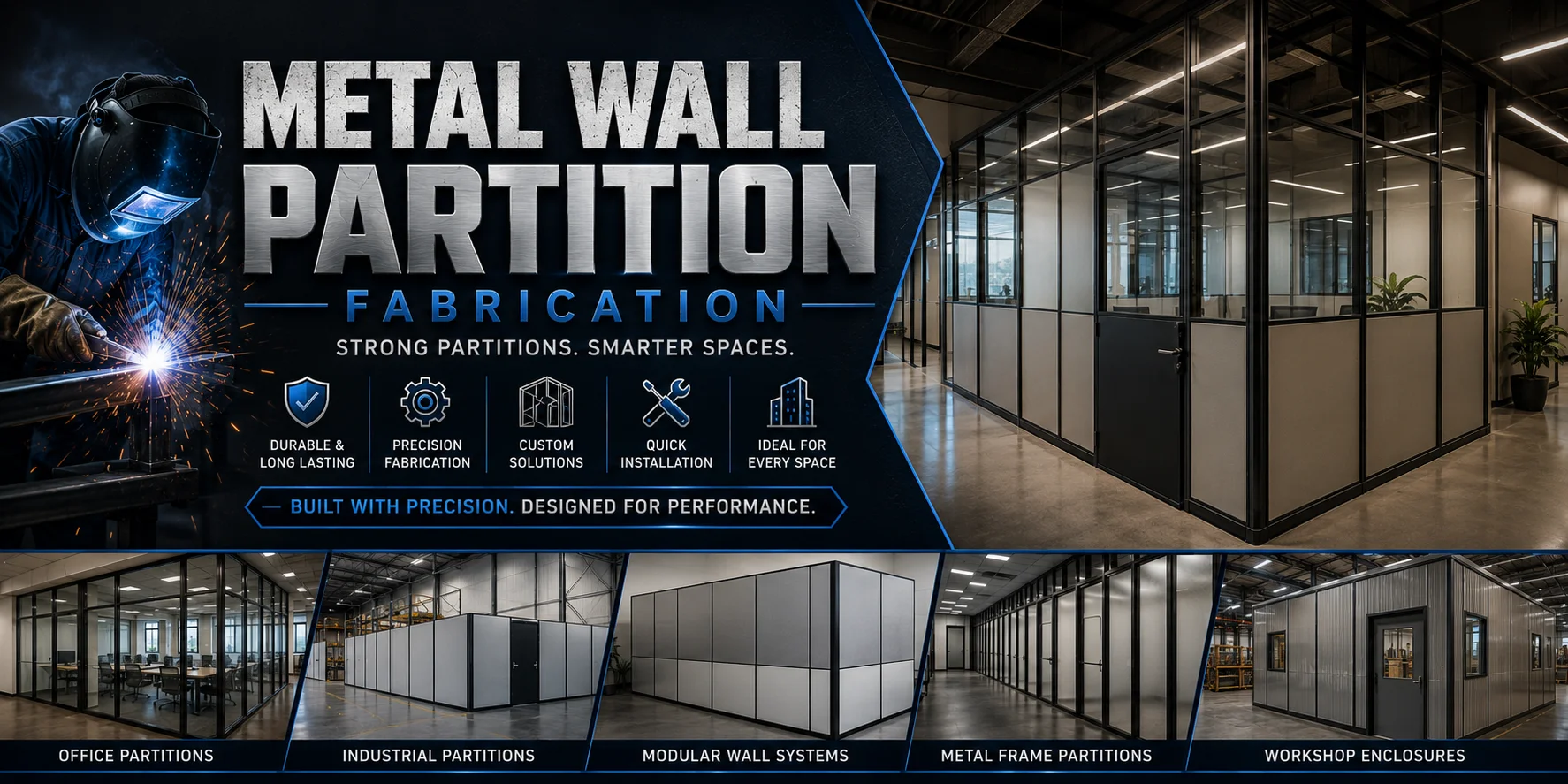 Metal Wall Partition Fabrication Bangalore