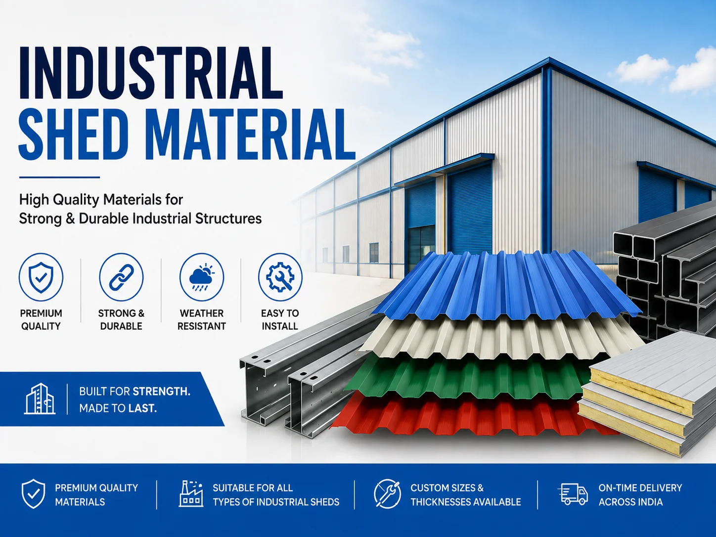 industrial shed material supplier