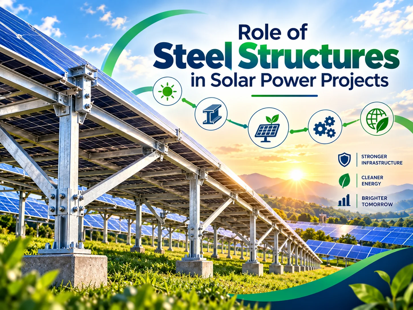 Steel Structures for Solar Power Projects